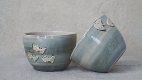 Grands bols motifs poisson